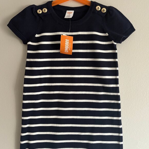 Gymboree Girls' Striped Sweater Dress - Size 5T - Navy Blue & White (NWT) - Picture 2 of 7